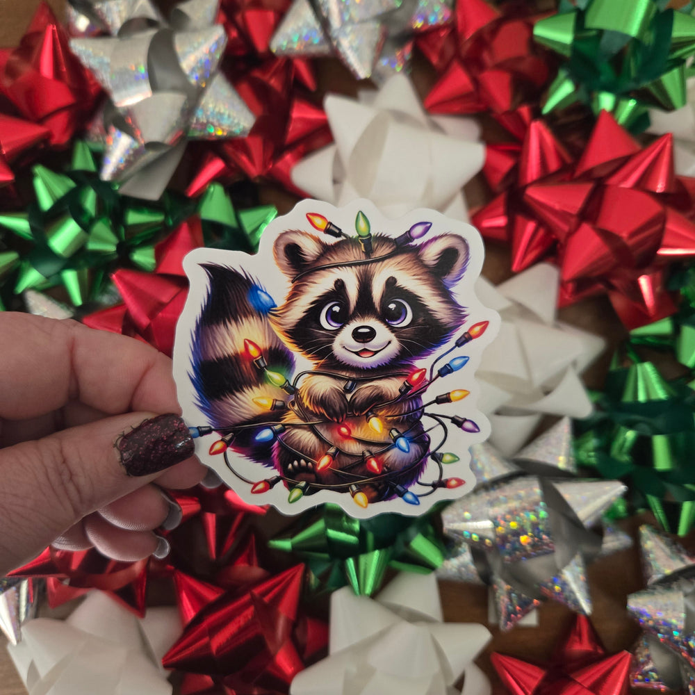 Festive Racoon Christmas Stickers (ONLINE ORDER ONLY)