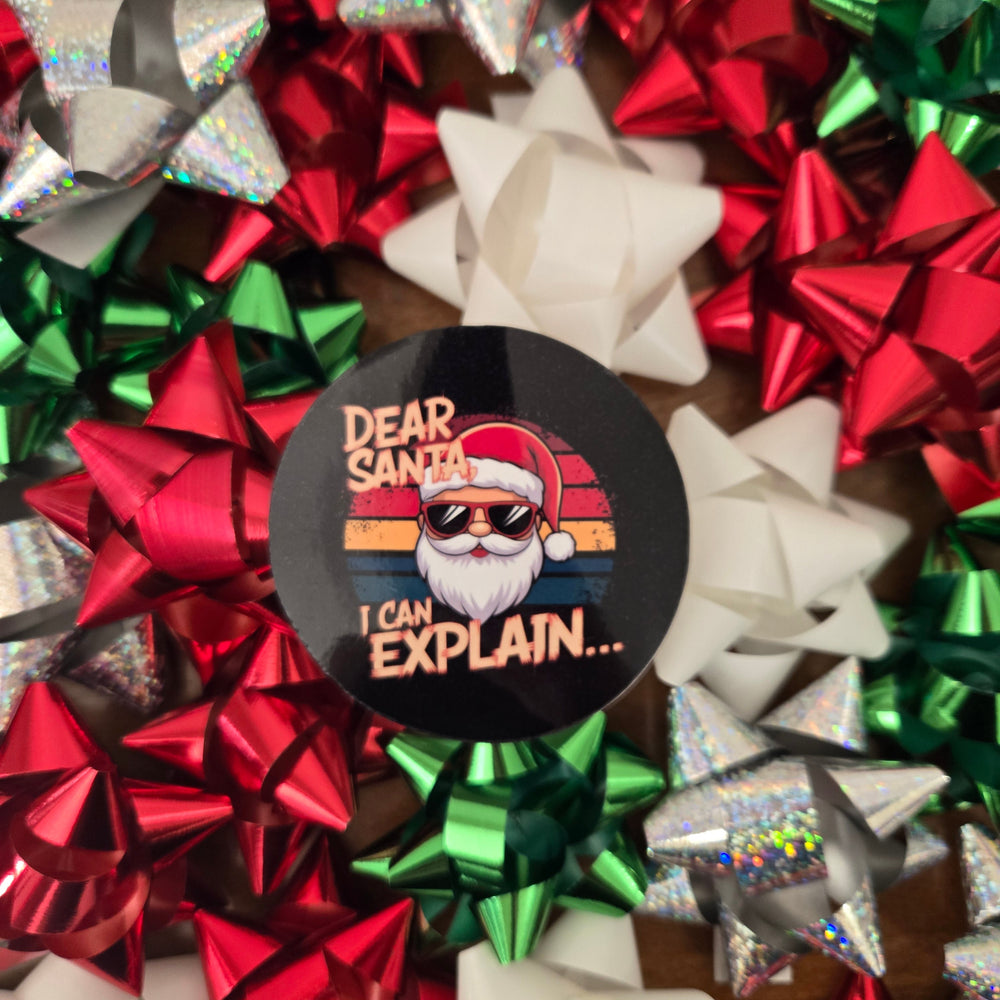 Round Cheeky Christmas Stickers (ONLINE ORDER ONLY)