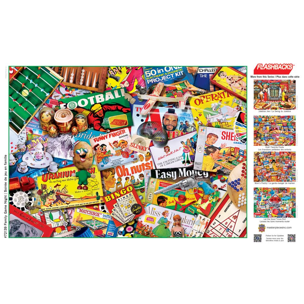 Flashbacks - Family Game Night 1000 Piece Jigsaw Puzzle