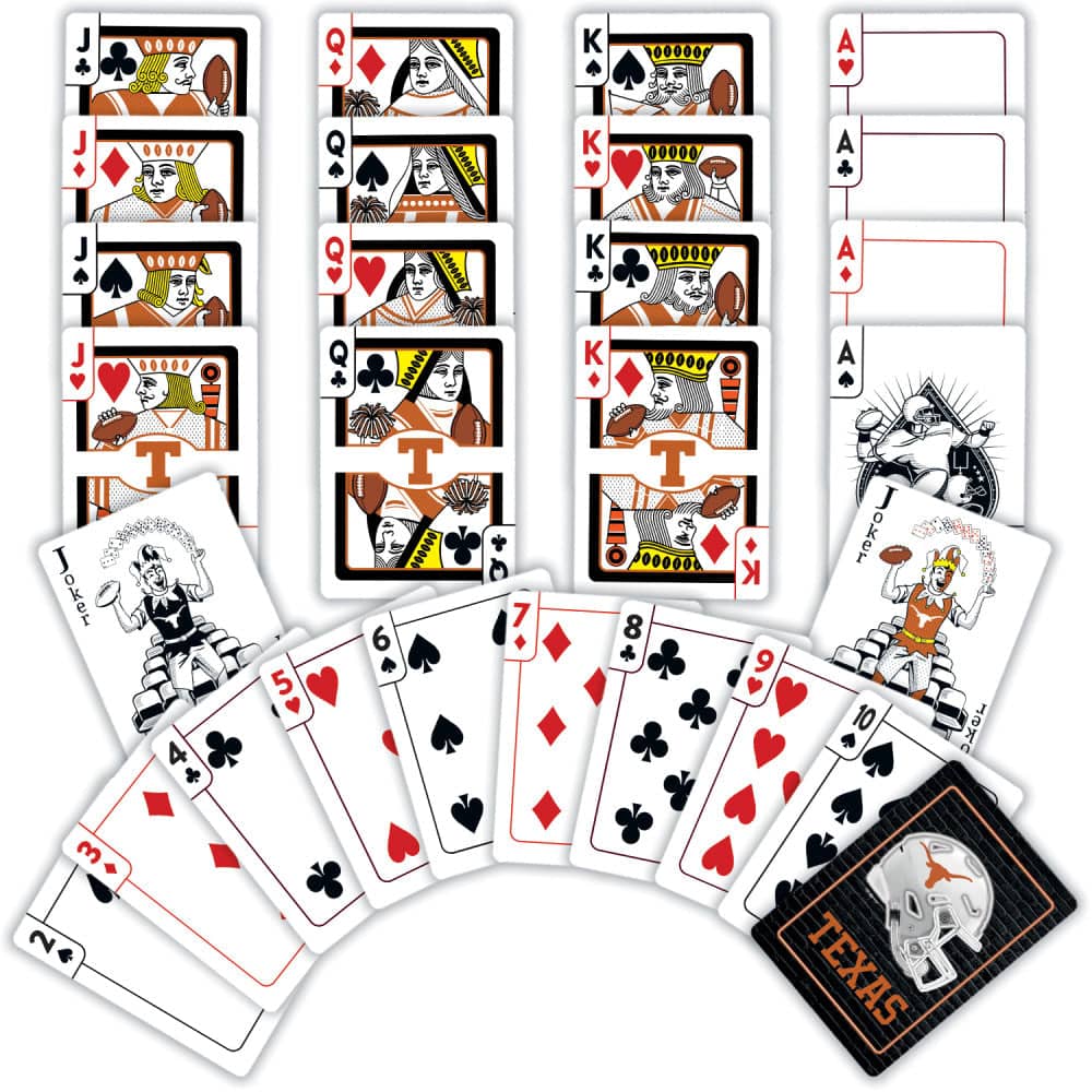 Texas Longhorns Neon Playing Cards - 54 Card Deck