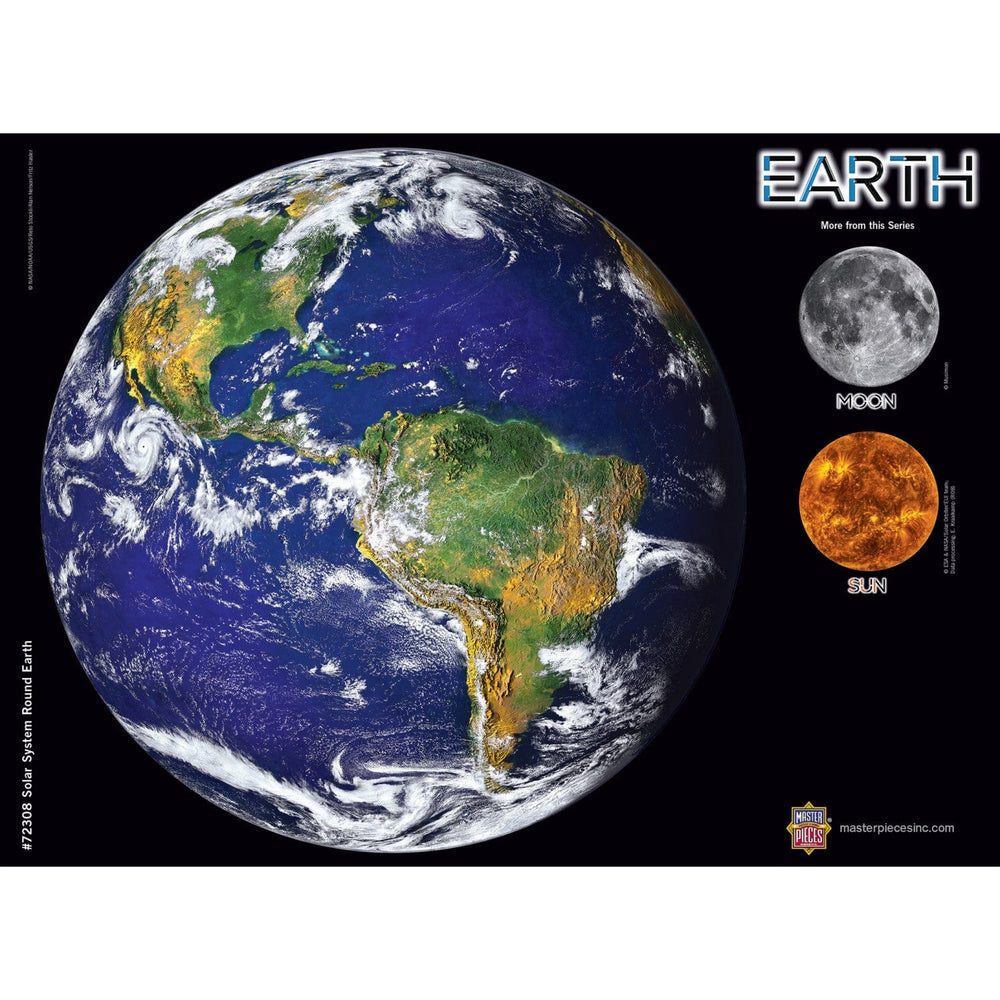 Solar System - The Earth 1000 Piece Round Jigsaw Puzzle