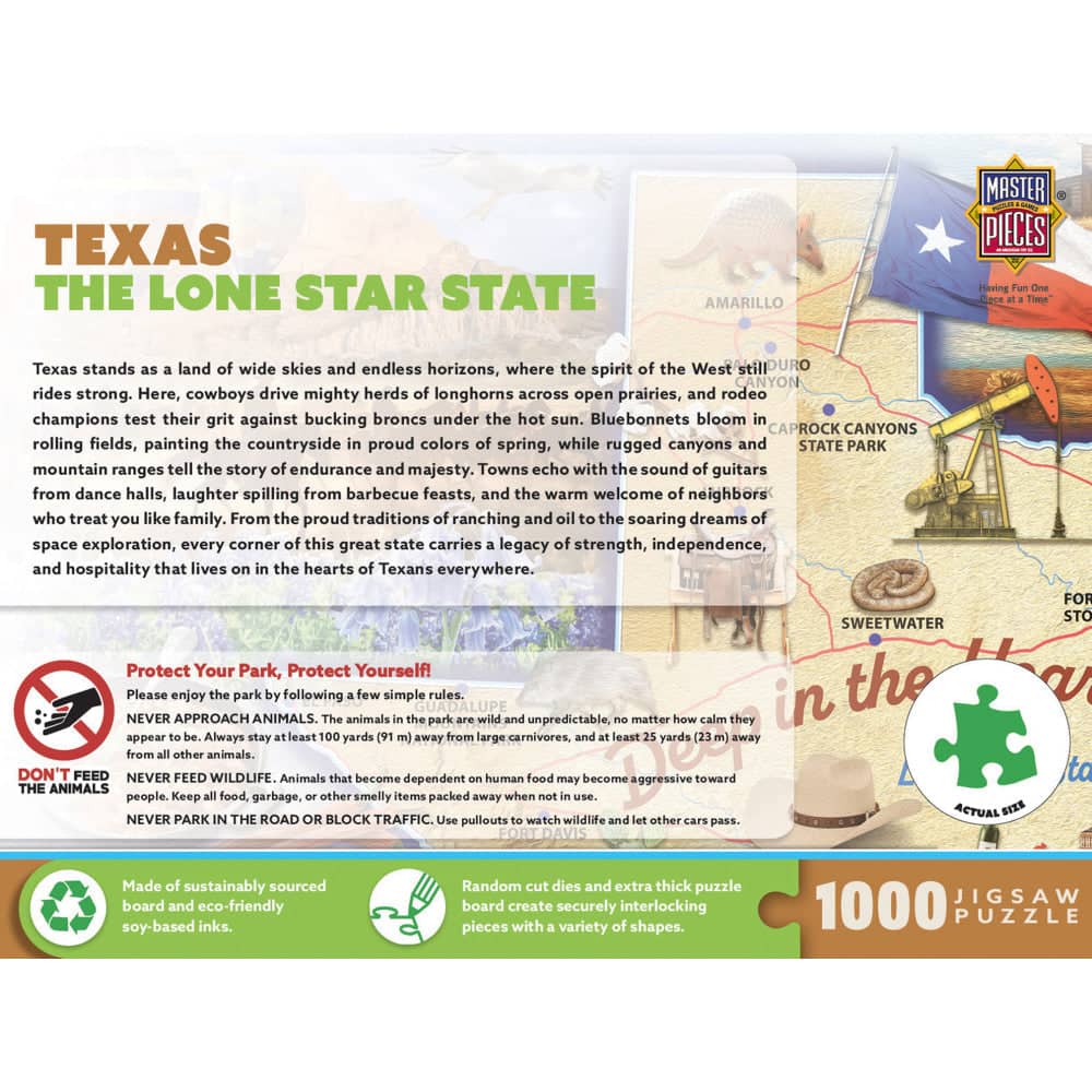 Texas - The Lone Star State 1000 Piece Jigsaw Puzzle