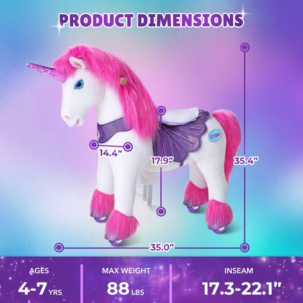 Model Y Pink/Purple Unicorn Rideable Toy for Age 4-7 (ONLINE ORDER ONLY)
