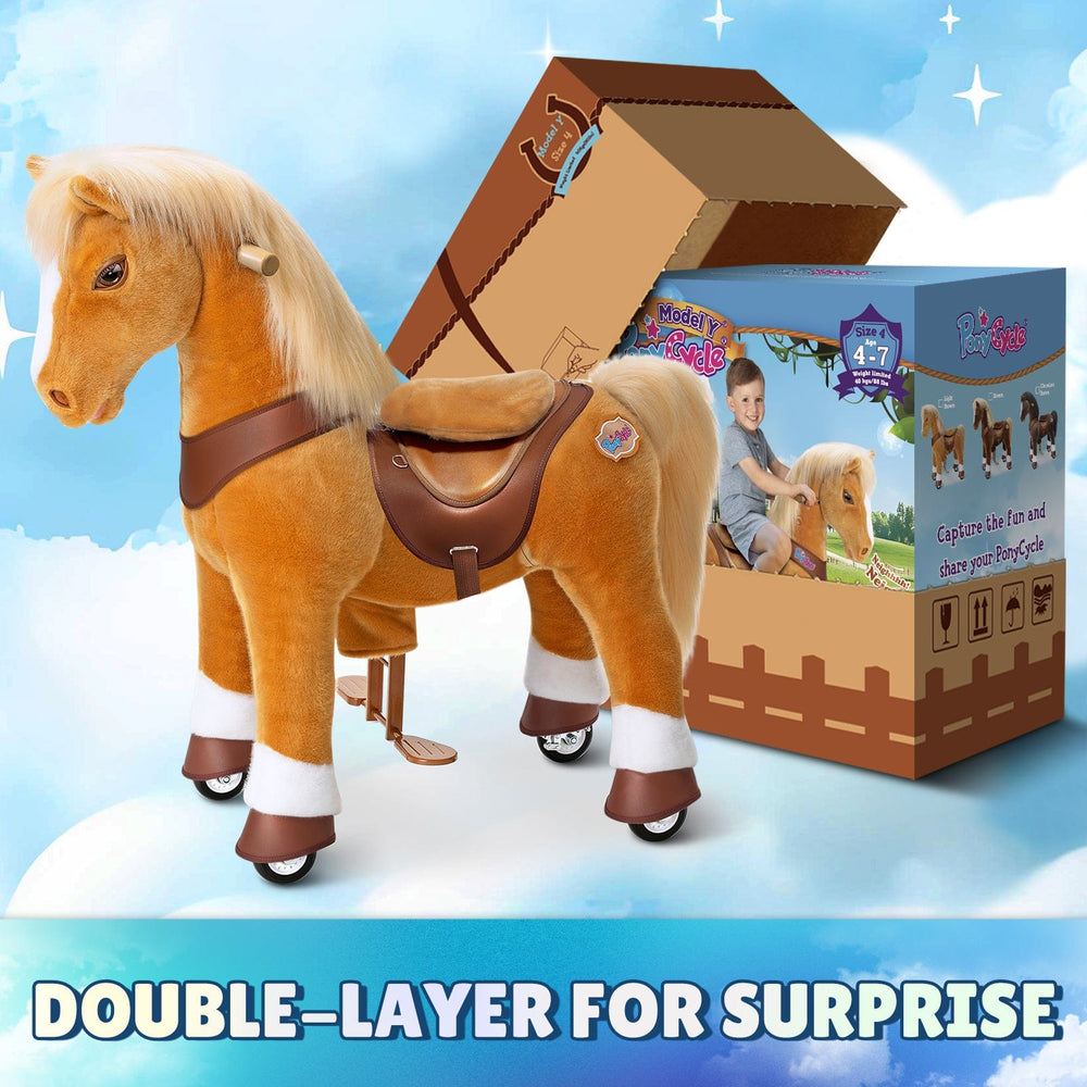 Model Y Light Brown Horse Rideable Toy for Age 4-7 (ONLINE ORDER ONLY)