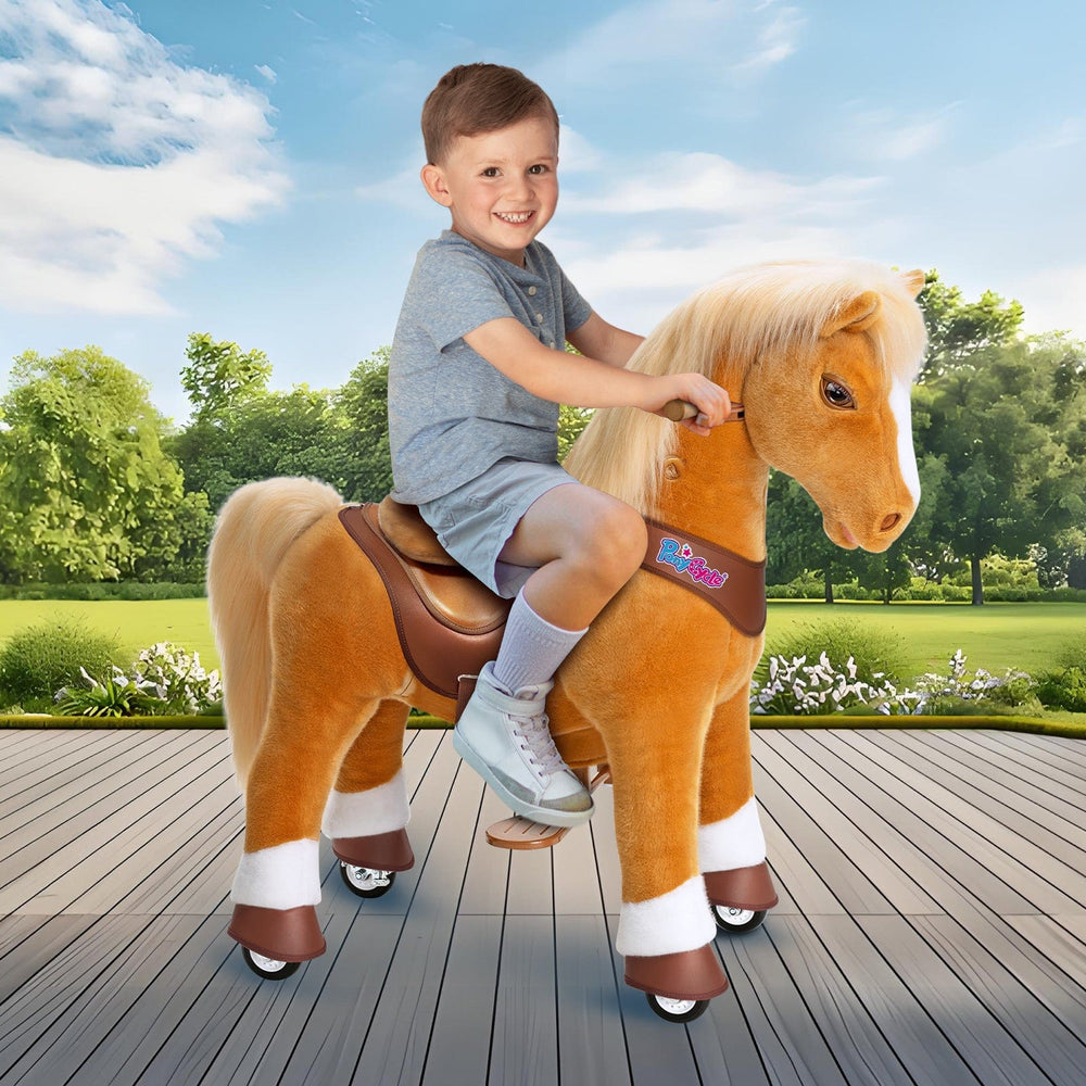 Model Y Light Brown Horse Rideable Toy for Age 4-7 (ONLINE ORDER ONLY)