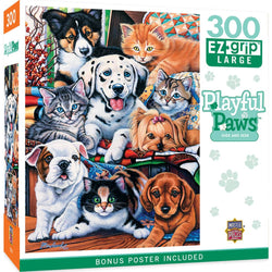 Playful Paws - Hide and Seek 300 Piece EZ Grip Jigsaw Puzzle