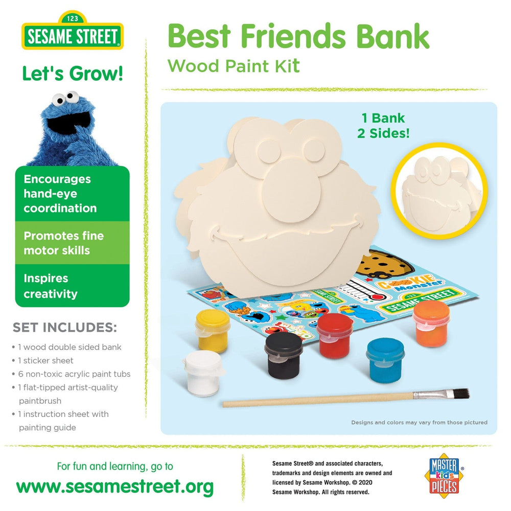 Sesame Street - Best Friends Bank Wood Craft & Paint Kit (ONLINE ORDER ONLY)