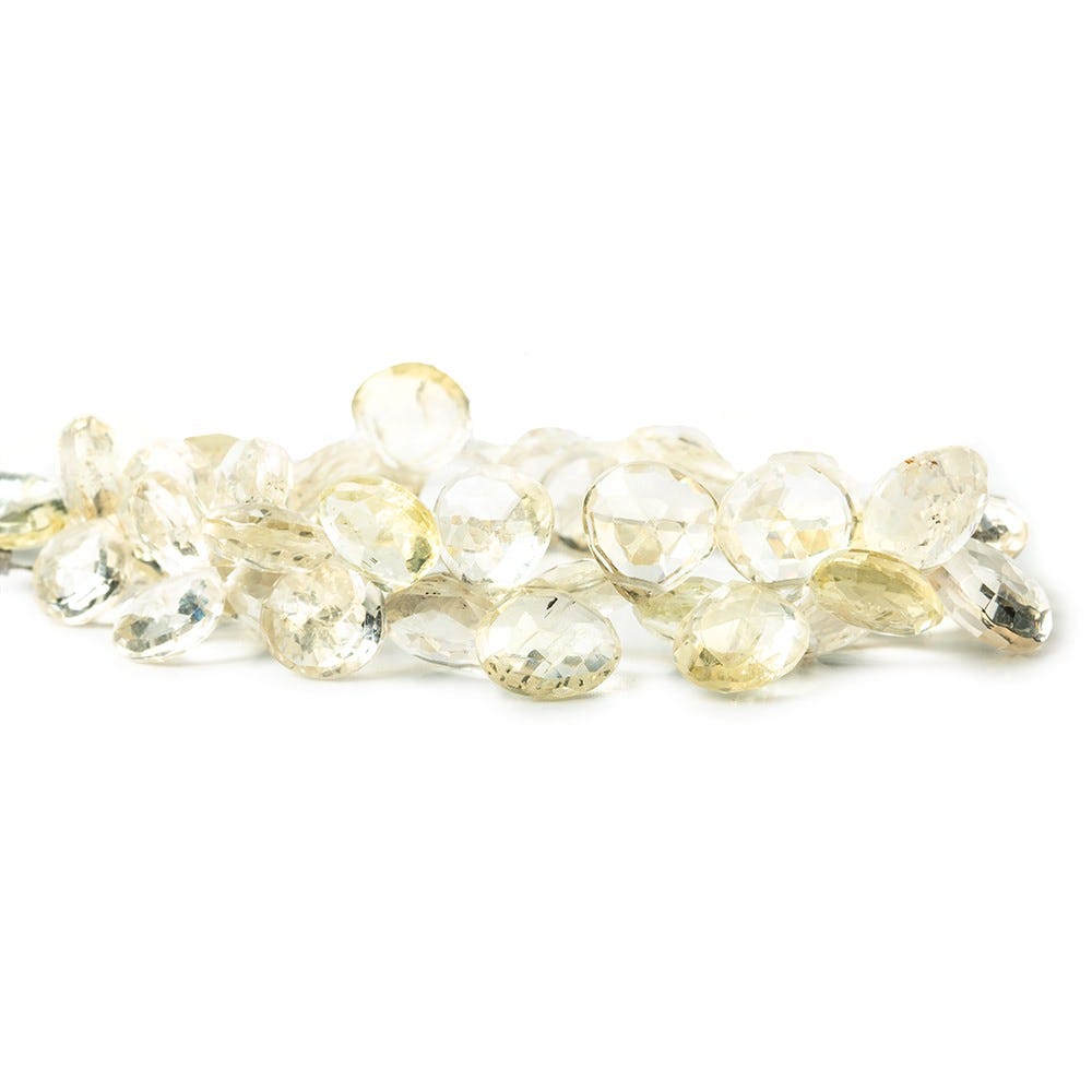 Yellow Scapolite Faceted Heart Briolette Beads AA Grade, 7.5 inch, 10x10x4-11x11x5mm, 46 pieces (ONLINE ORDER ONLY)