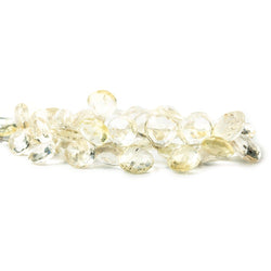 Yellow Scapolite Faceted Heart Briolette Beads AA Grade, 7.5 inch, 10x10x4-11x11x5mm, 46 pieces (ONLINE ORDER ONLY)