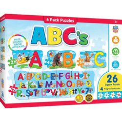 ABC's - Educational 4-Pack Jigsaw Puzzles