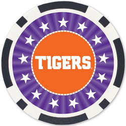 Clemson Tigers 100 Piece Poker Chips