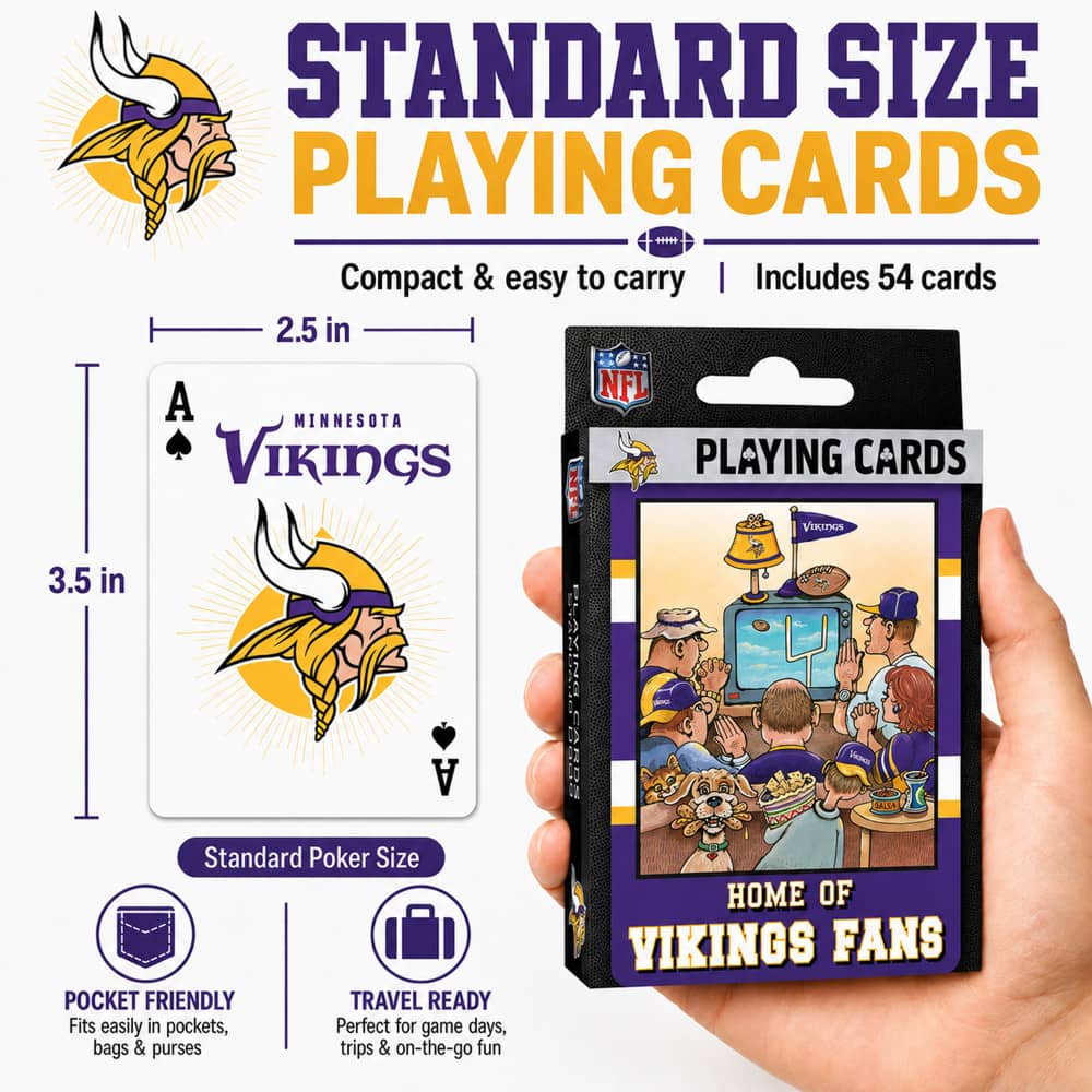 Minnesota Vikings Fan Deck Playing Cards - 54 Card Deck