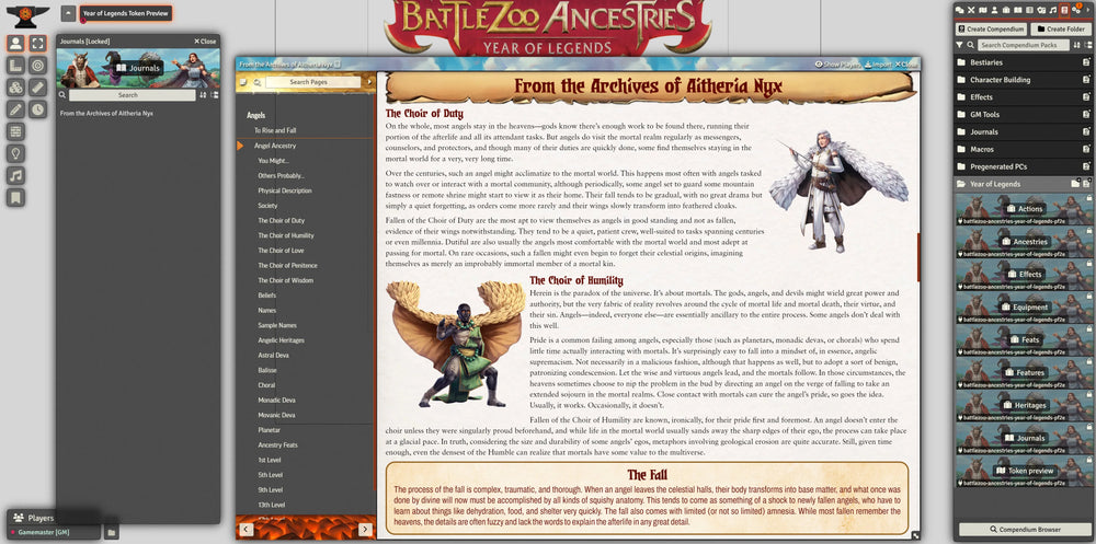 Battlezoo Ancestries: Year of Legends Foundry VTT (Online Order Only)