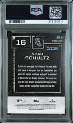 Graded 2025 Topps Bowman Noah Schultz #BTP16 Scouts Top 100 Mini Diamond /150 Rookie RC Baseball Card PSA 10 Gem Mint (ONLINE ORDER ONLY)