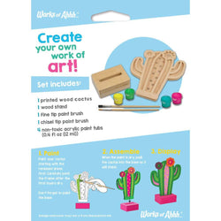 Cactus Wood Craft & Paint Kit