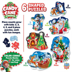Candy Cane Kingdom - Christmas Fun Mini Shaped Puzzles 6-Pack