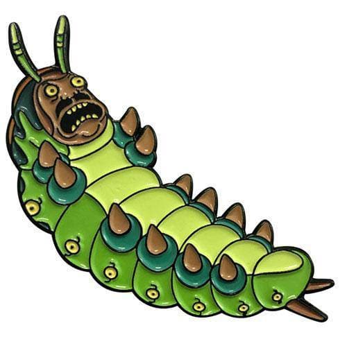 Zen Monkey: **SEASON 4 EPISODE 1** Goldenfold Caterpillar - Rick and Morty Enamel Pin (ONLINE ORDER ONLY)