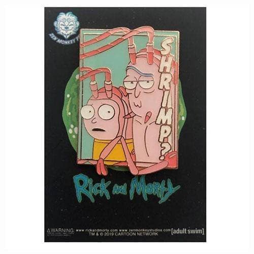 Zen Monkey: SEASON 4, EPISODE 1 Pastel Shrimp Rick and Morty (Pastel R&M Collection) - Rick and Morty Enamel Pin (ONLINE ORDER ONLY)