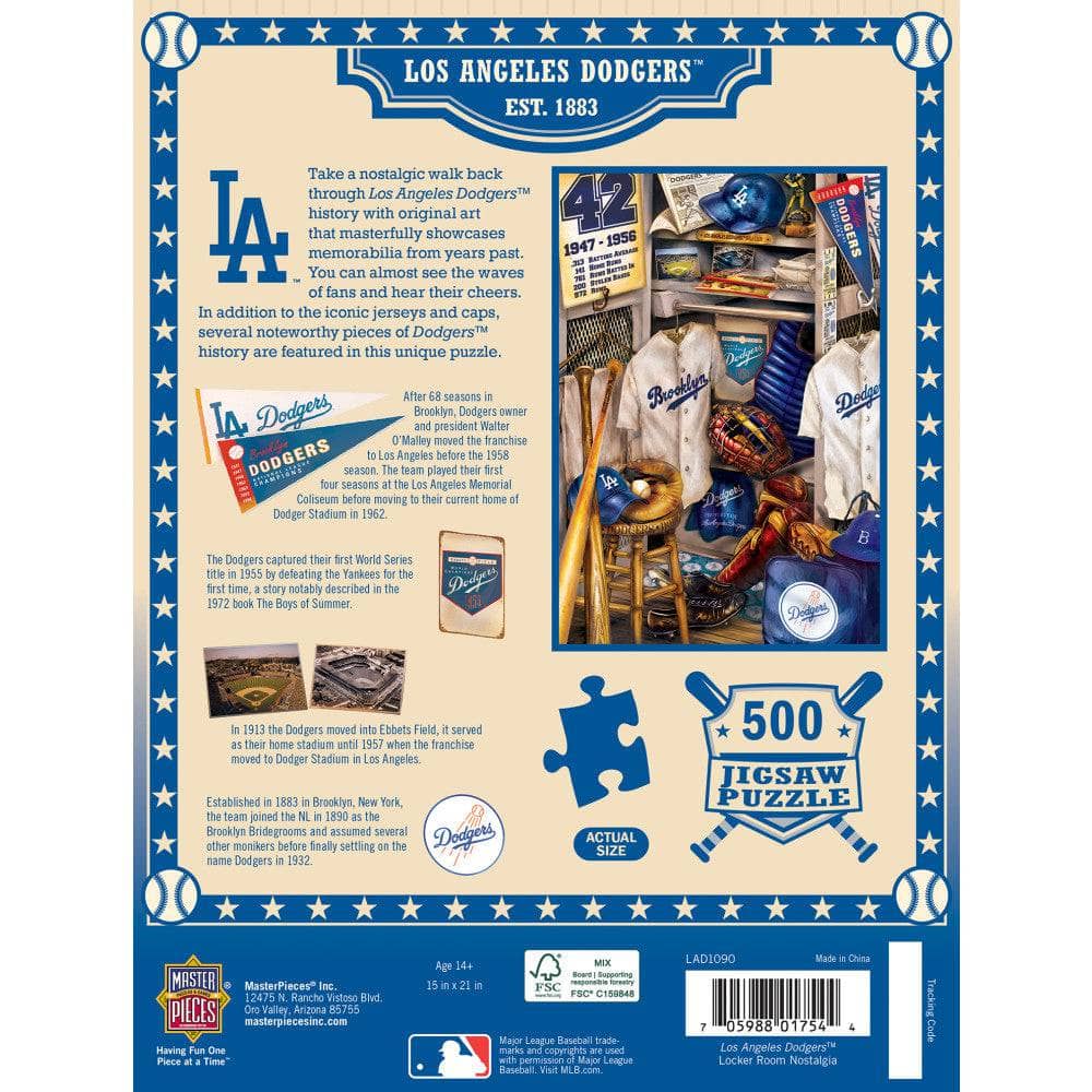 Los Angeles Dodgers - Locker Room 500 Piece Jigsaw Puzzle