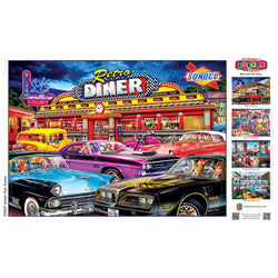 Drive-Ins, Diners & Dives - Golden Hour Grease 500 Piece Jigsaw Puzzle