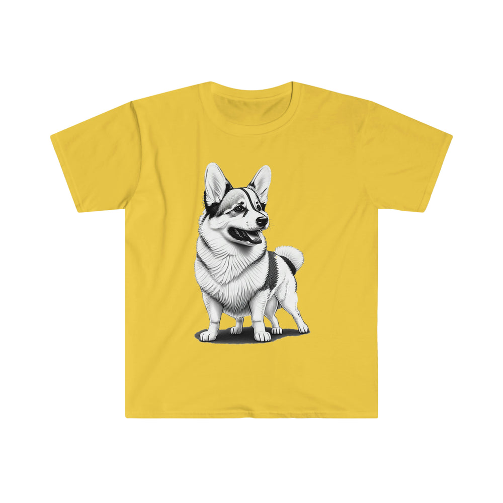 Happy Corgi Unisex Softstyle T-Shirt