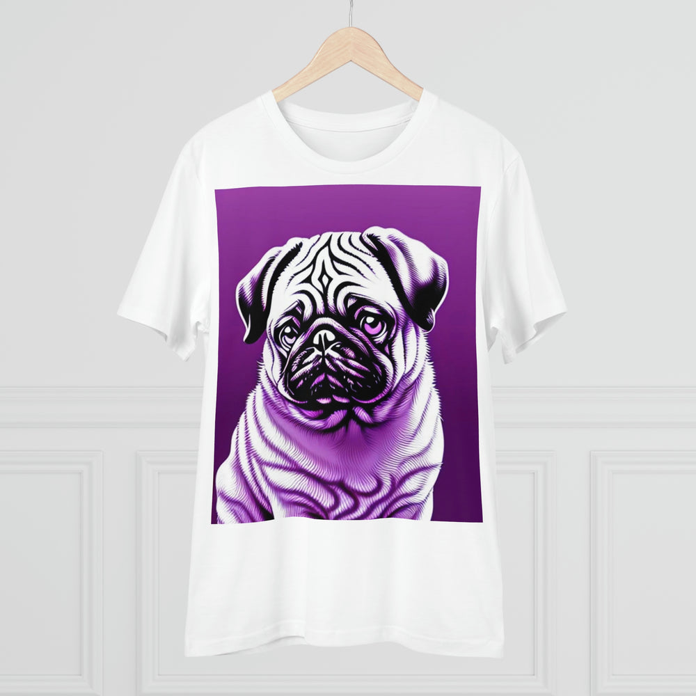 Pug In Purple Eco_Friendly Organic Creator T-shirt - Unisex