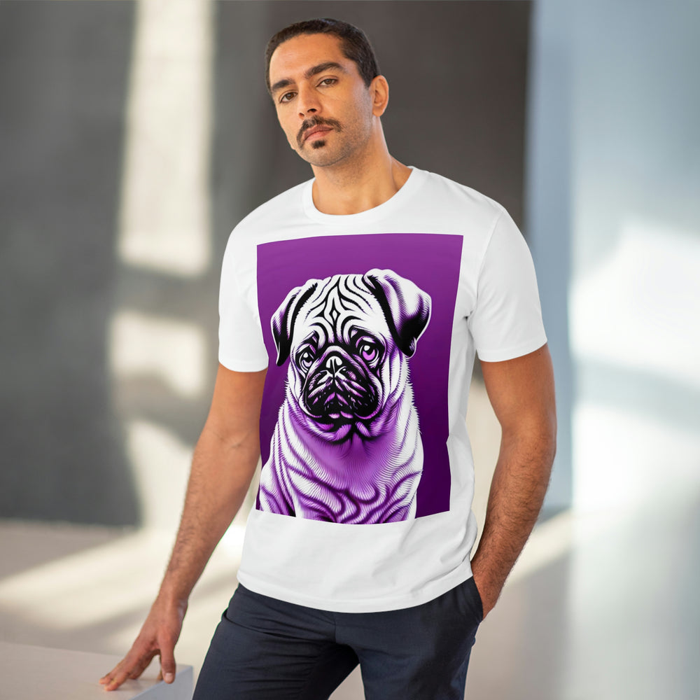 Pug In Purple Eco_Friendly Organic Creator T-shirt - Unisex