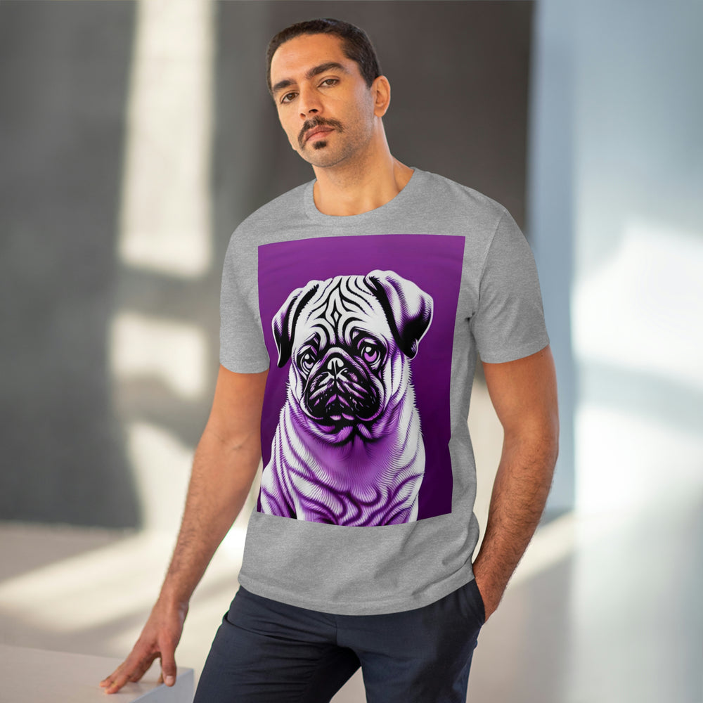 Pug In Purple Eco_Friendly Organic Creator T-shirt - Unisex
