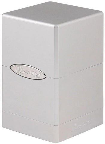 Metallic Silver Satin Tower Deck Box - Anime Imports LLC