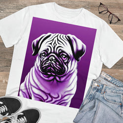Pug In Purple Eco_Friendly Organic Creator T-shirt - Unisex
