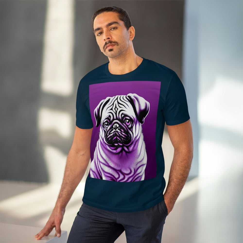 Pug In Purple Eco_Friendly Organic Creator T-shirt - Unisex