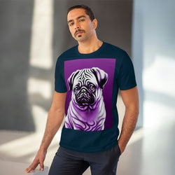 Pug In Purple Eco_Friendly Organic Creator T-shirt - Unisex