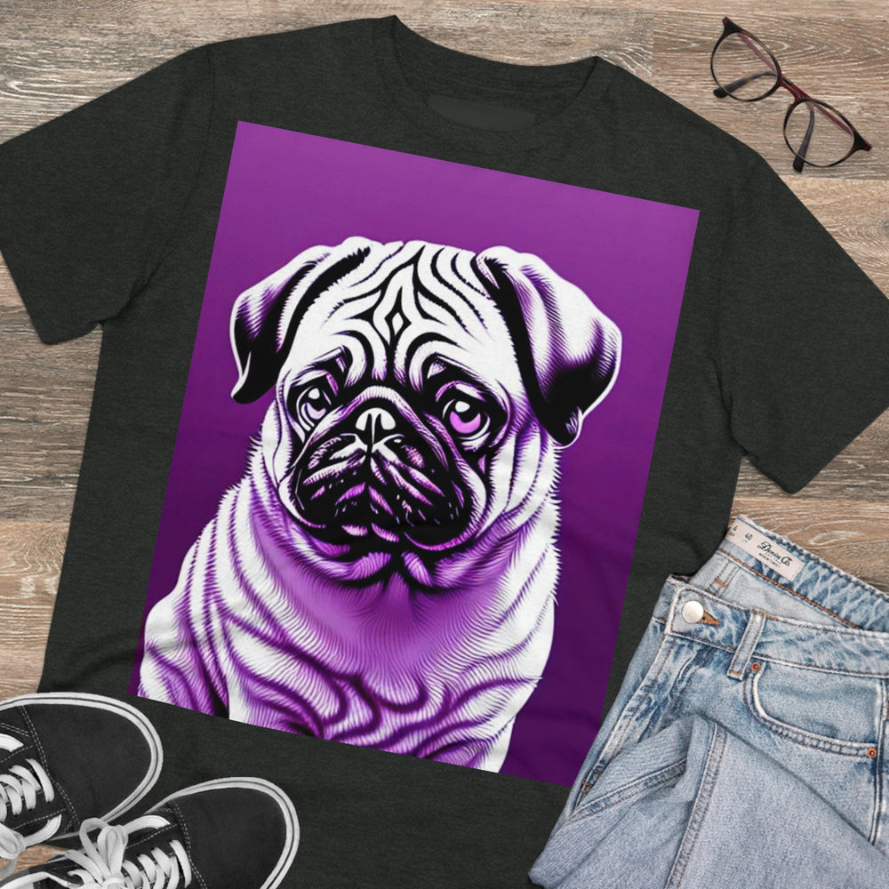 Pug In Purple Eco_Friendly Organic Creator T-shirt - Unisex