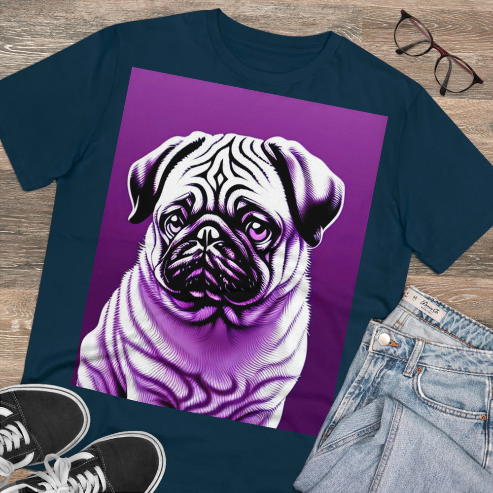 Pug In Purple Eco_Friendly Organic Creator T-shirt - Unisex