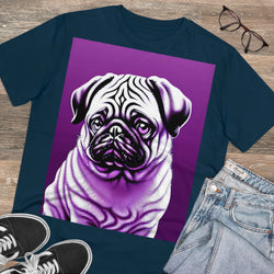 Pug In Purple Eco_Friendly Organic Creator T-shirt - Unisex