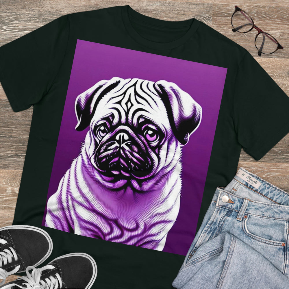 Pug In Purple Eco_Friendly Organic Creator T-shirt - Unisex