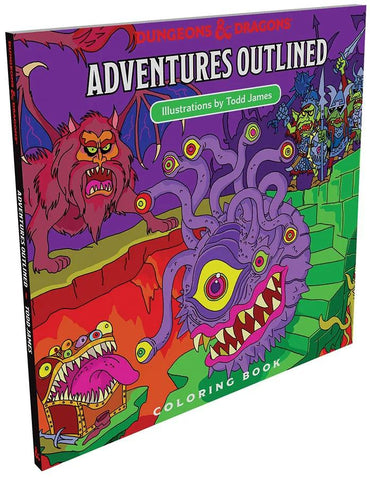 Dungeons & Dragons Adventures Outlined Coloring Book - Anime Imports LLC