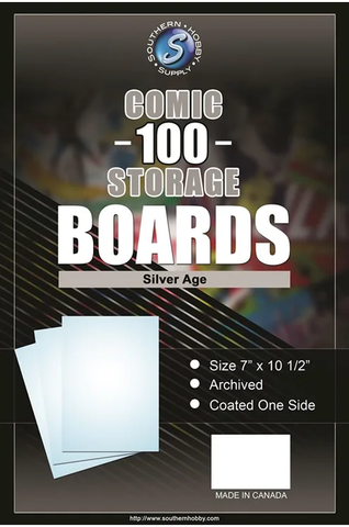 Comic  Boards Silver Size (100 Pack) SHS - Anime Imports LLC