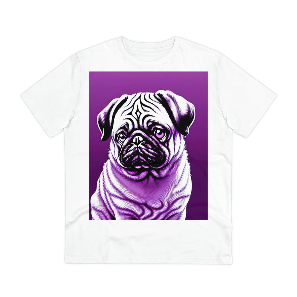 Pug In Purple Eco_Friendly Organic Creator T-shirt - Unisex