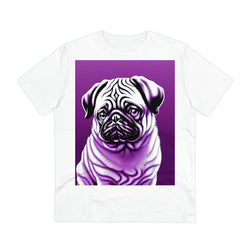 Pug In Purple Eco_Friendly Organic Creator T-shirt - Unisex