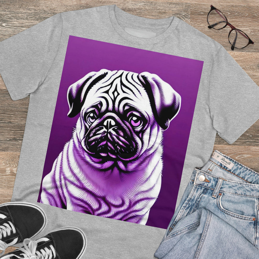 Pug In Purple Eco_Friendly Organic Creator T-shirt - Unisex