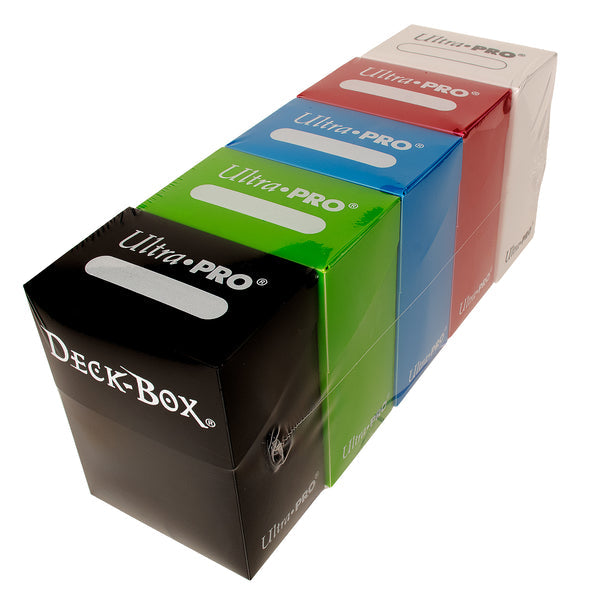 Ultra PRO 5 Color Deck Box Bundle (Red, Blue, Green, Black, White) - Anime Imports LLC