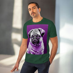Pug In Purple Eco_Friendly Organic Creator T-shirt - Unisex