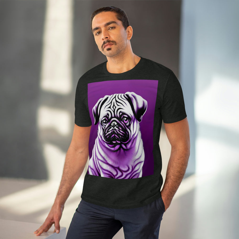 Pug In Purple Eco_Friendly Organic Creator T-shirt - Unisex