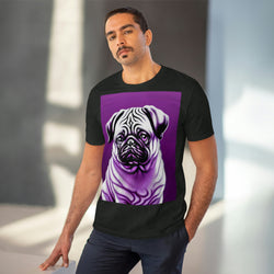 Pug In Purple Eco_Friendly Organic Creator T-shirt - Unisex