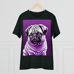 Pug In Purple Eco_Friendly Organic Creator T-shirt - Unisex