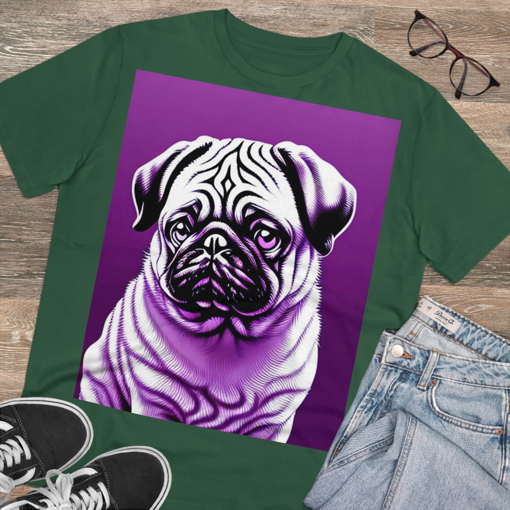 Pug In Purple Eco_Friendly Organic Creator T-shirt - Unisex