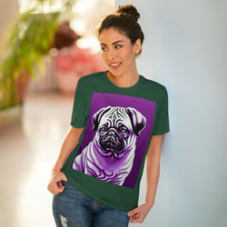 Pug In Purple Eco_Friendly Organic Creator T-shirt - Unisex