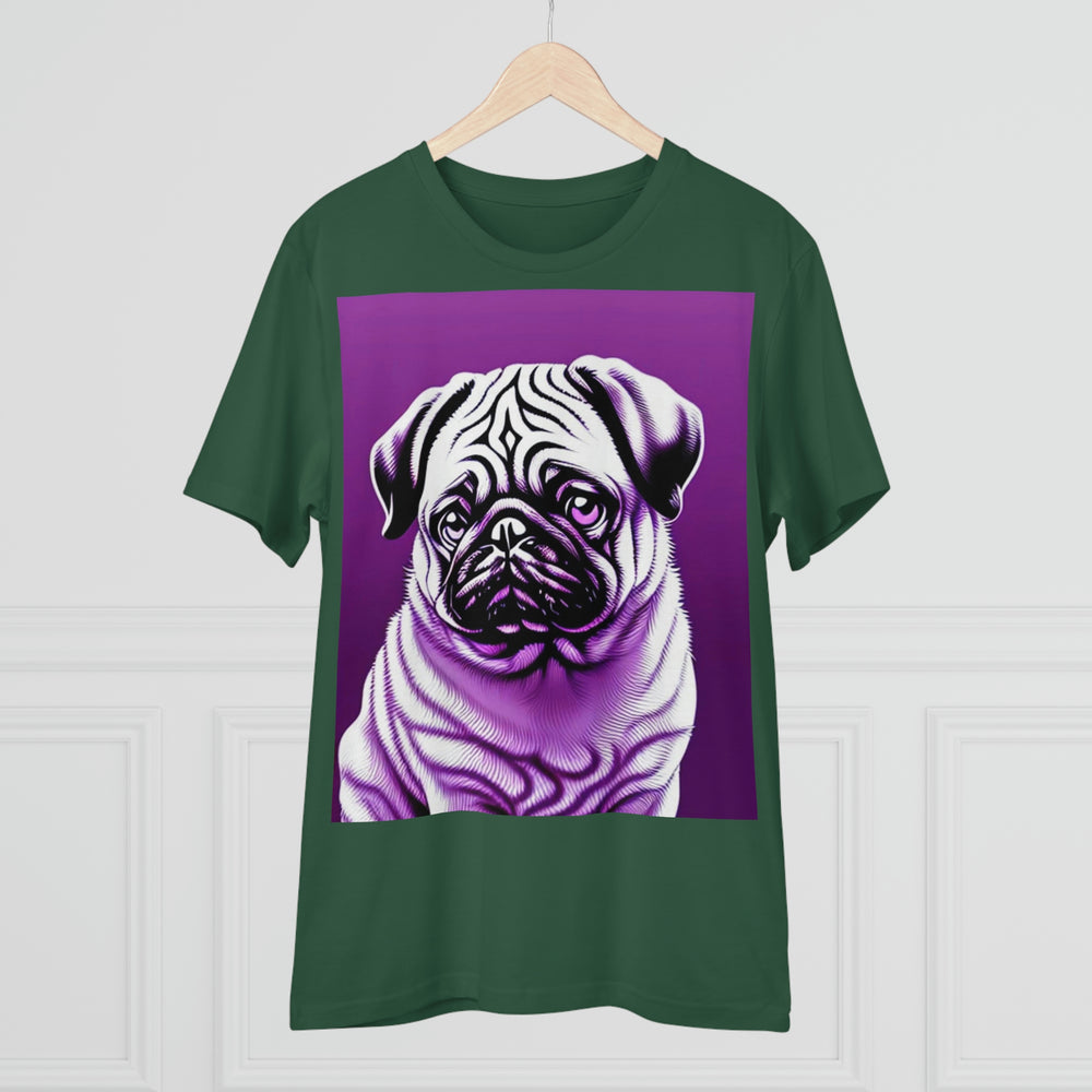 Pug In Purple Eco_Friendly Organic Creator T-shirt - Unisex
