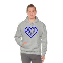 Anime Imports 2010 Heart Logo (BLUE) Unisex Heavy Blend™ Hooded Sweatshirt